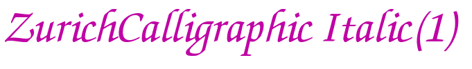 ZurichCalligraphic Italic(1)